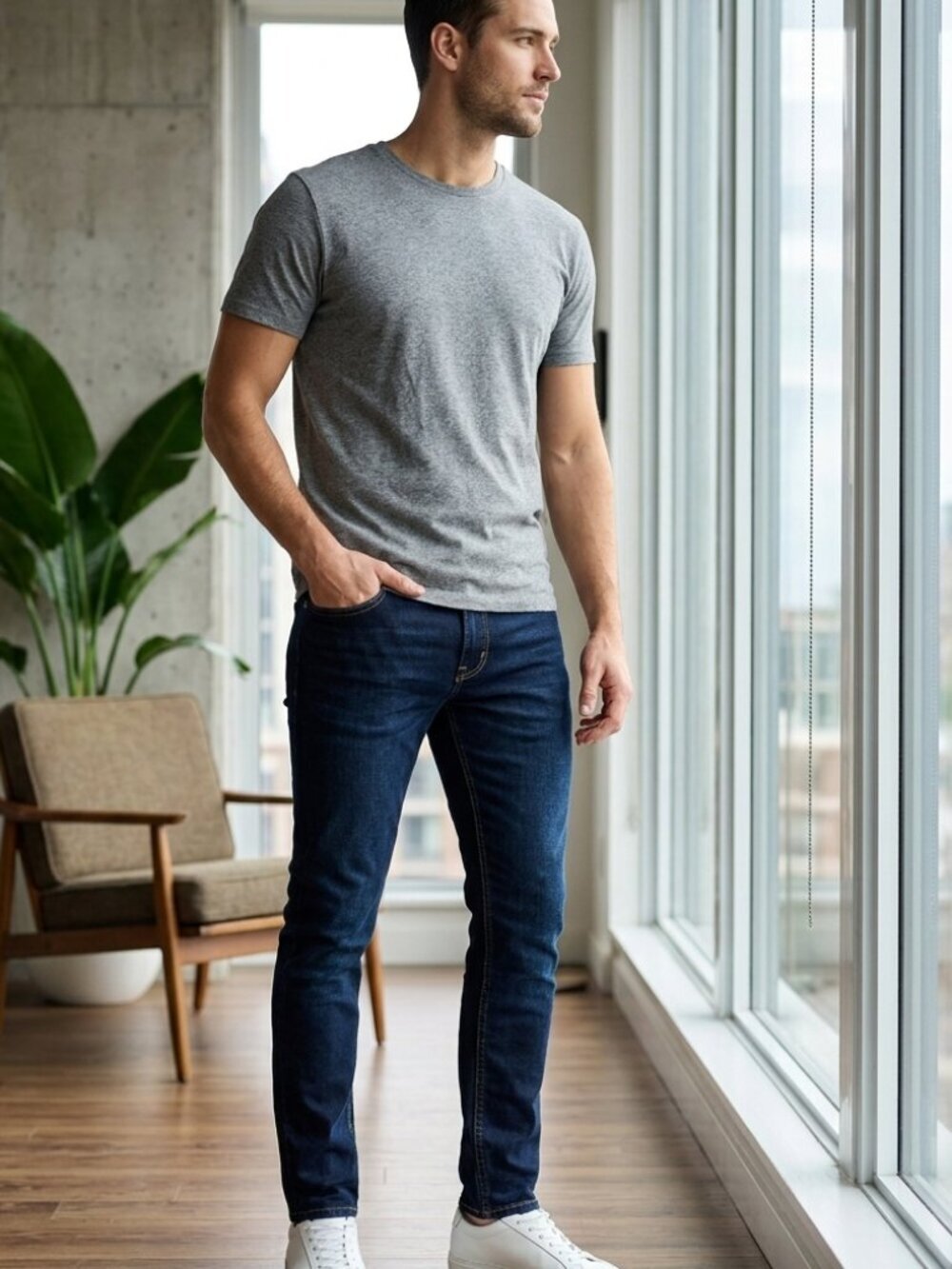 Buffalo David Bitton Men's Slim Ash Jeans - Dark Wash (34x34)